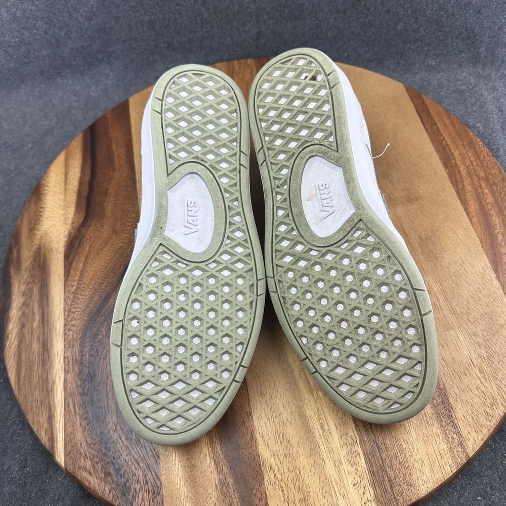 Vans Womens Lowland Cc Sport White Light Green Leather Skate Shoes Size 9 - Picture 9 of 10